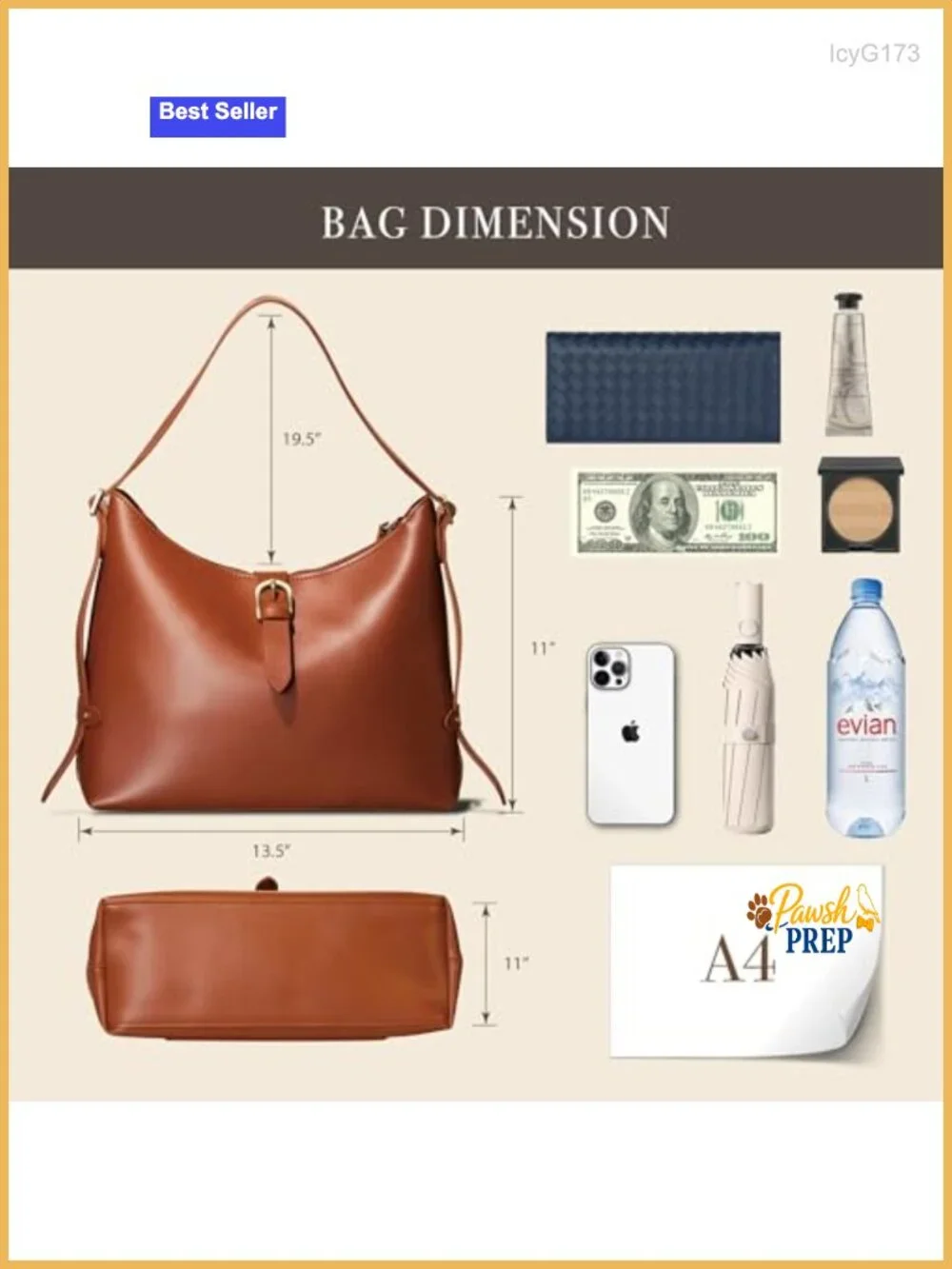 Vegan Leather Hobo Bag Shoulder Crossbody Tote for Women
